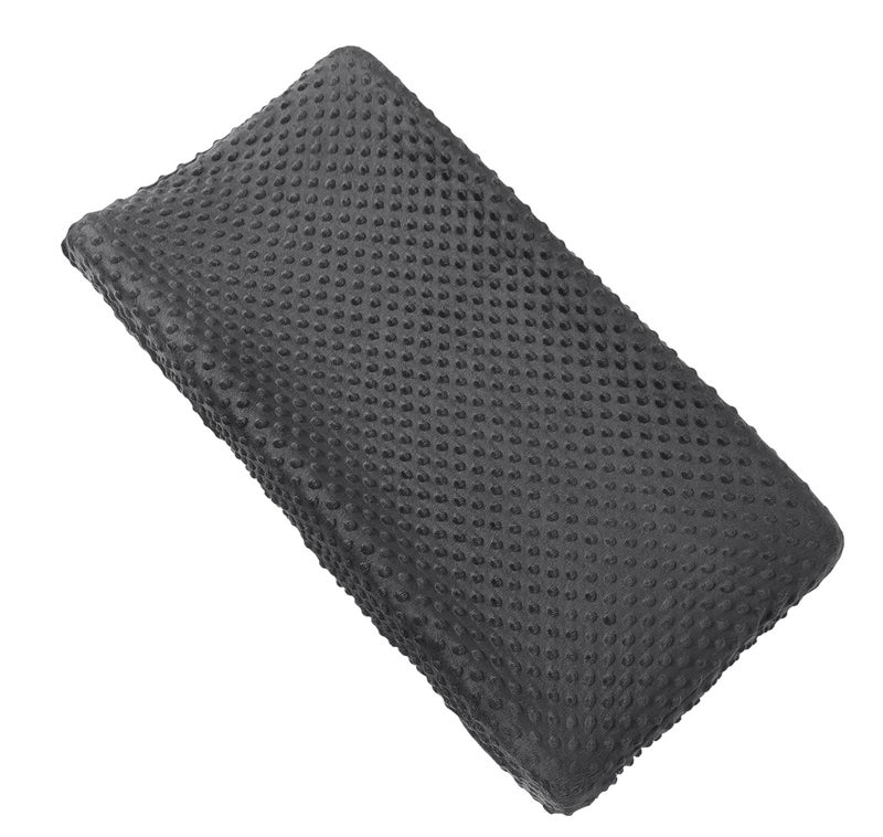 Aullar Solid Changing Table Pad Cover Cradle Sheet, Fits 32"/34''x16 Contoured Diaper Changing Pad, Ultra Soft Cozy Dots Plush Changing Table Covers, Breathable Wipeable Removable (Black) - Image 1